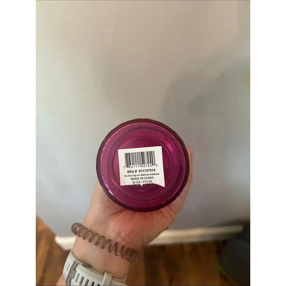 Starbucks Hot Pink Iridescent Swirl Tumbler